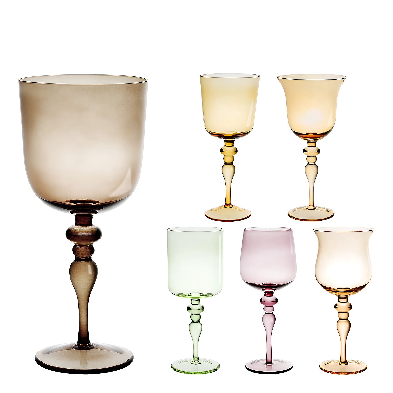 Набор из 6 бокалов для белого вина Diseguale Amber/Pink