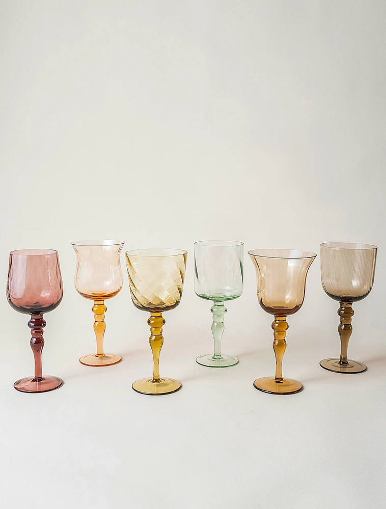 Набор из 6 бокалов для красного вина Diseguale Amber/Pink от Bitossi Home