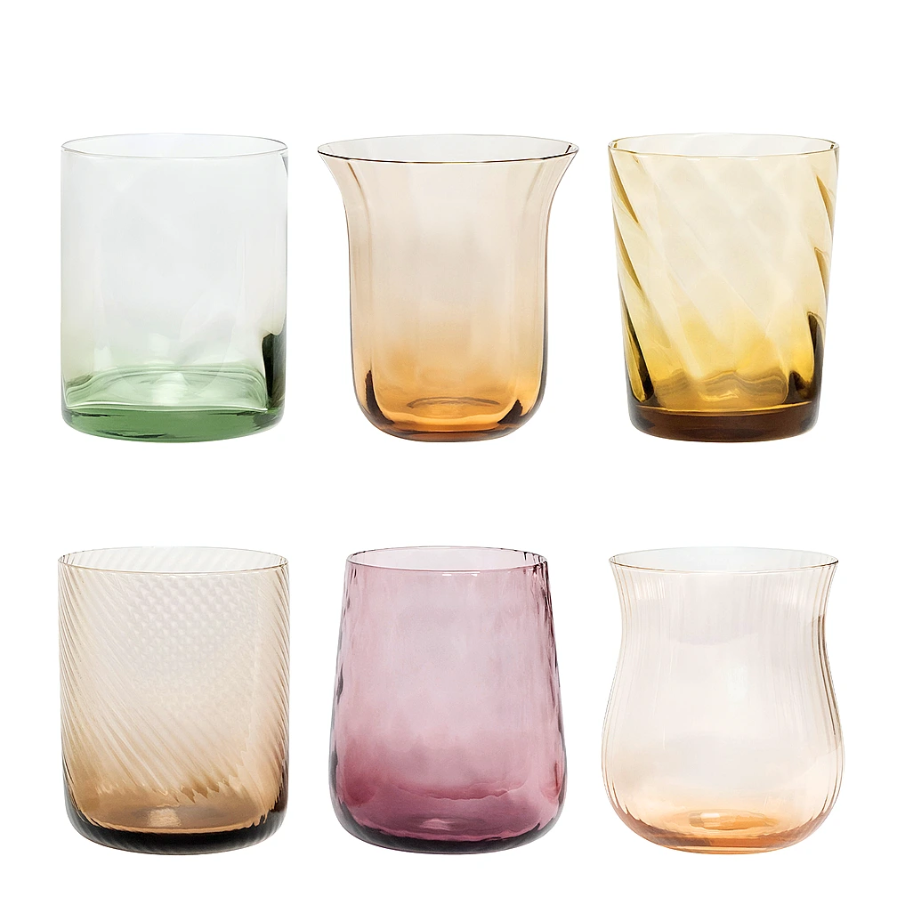 Набор из 6 стаканов для воды Diseguale Amber/Pink от Bitossi Home