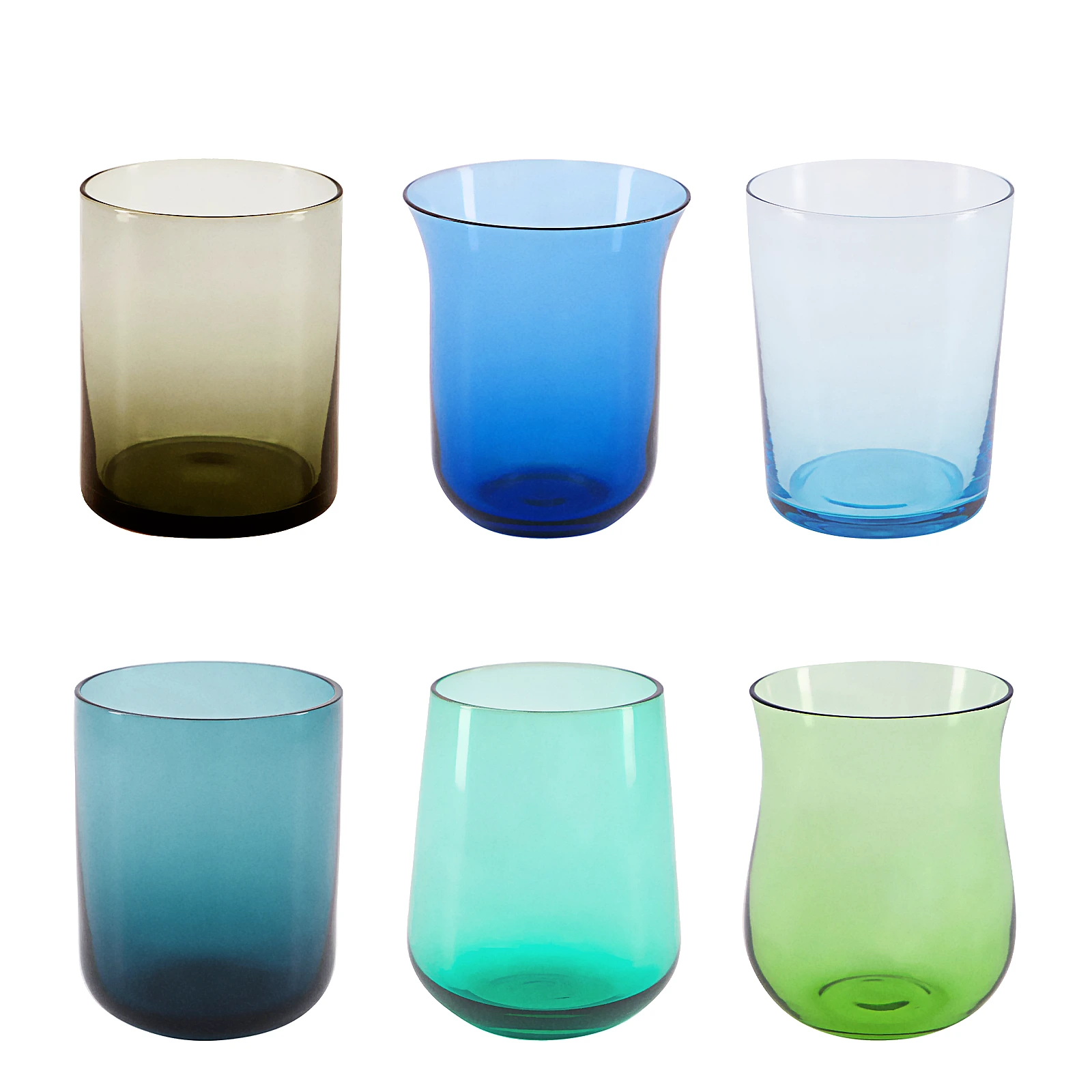Набор из 6 стаканов для воды Diseguale Blue/Green
