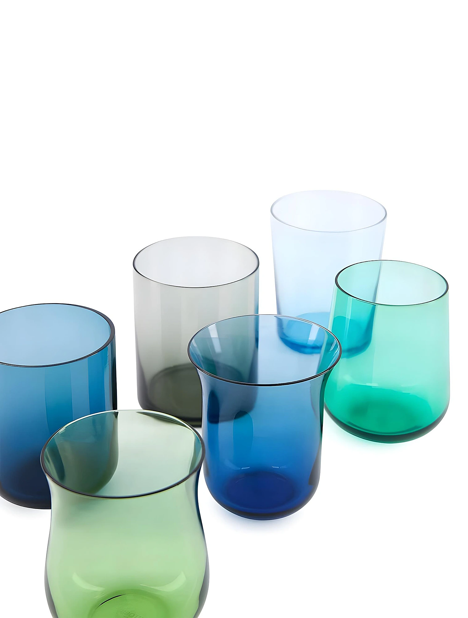 Набор из 6 стаканов для воды Diseguale Blue/Green