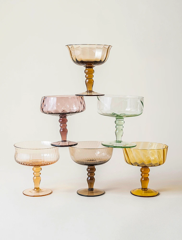 Набор из 6 креманок Diseguale Amber/Pink, 160 мл от Bitossi Home