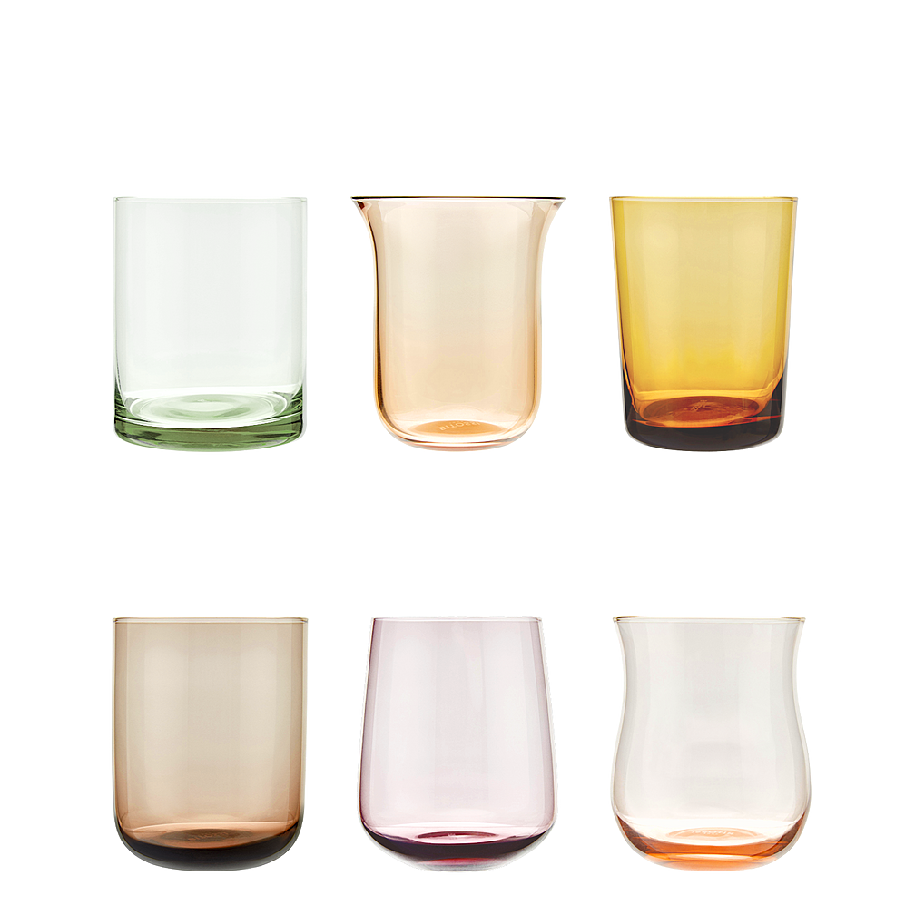 Набор из 6 стопок Diseguale Amber/Pink от Bitossi Home