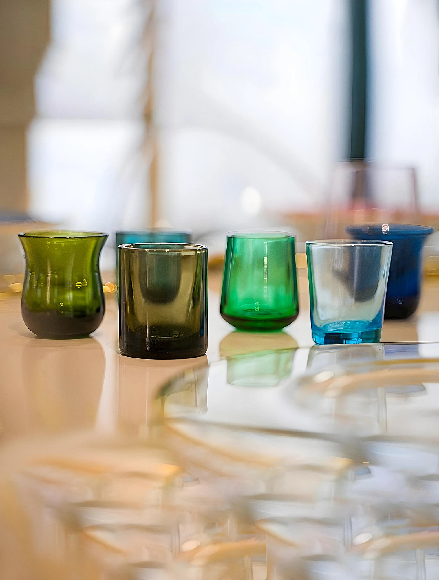Набор из 6 стопок Diseguale Blue/Green