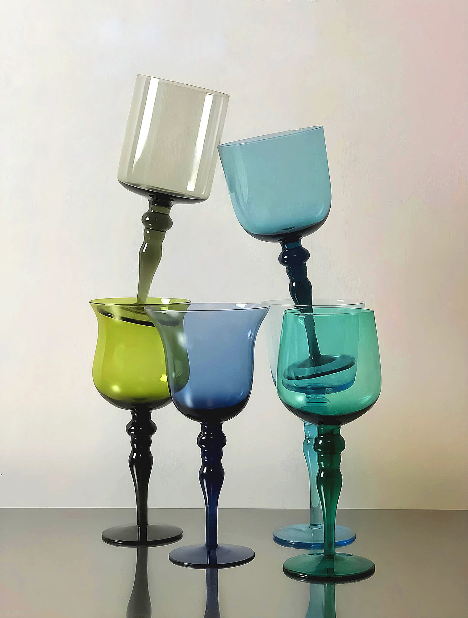 Бокал для белого вина Diseguale Blue/Green, 325 мл