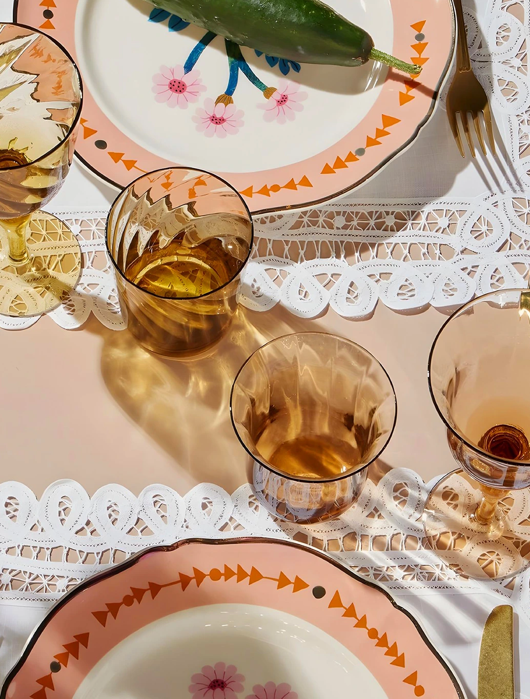 Стакан для воды Diseguale Amber/Pink