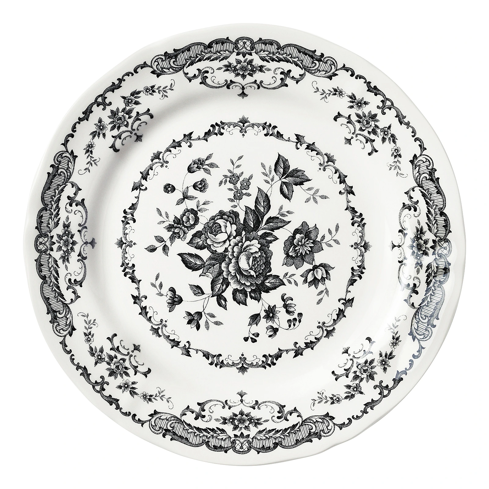 Обеденная тарелка Rose Black, 26 см