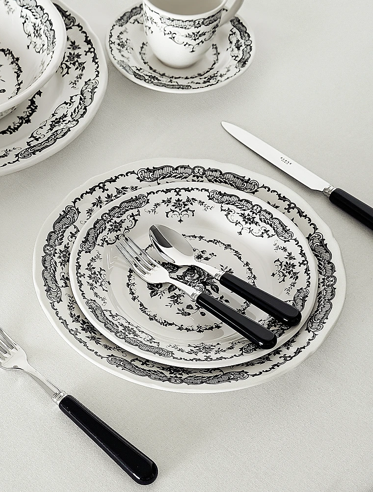 Обеденная тарелка Rose Black, 26 см от Bitossi Home