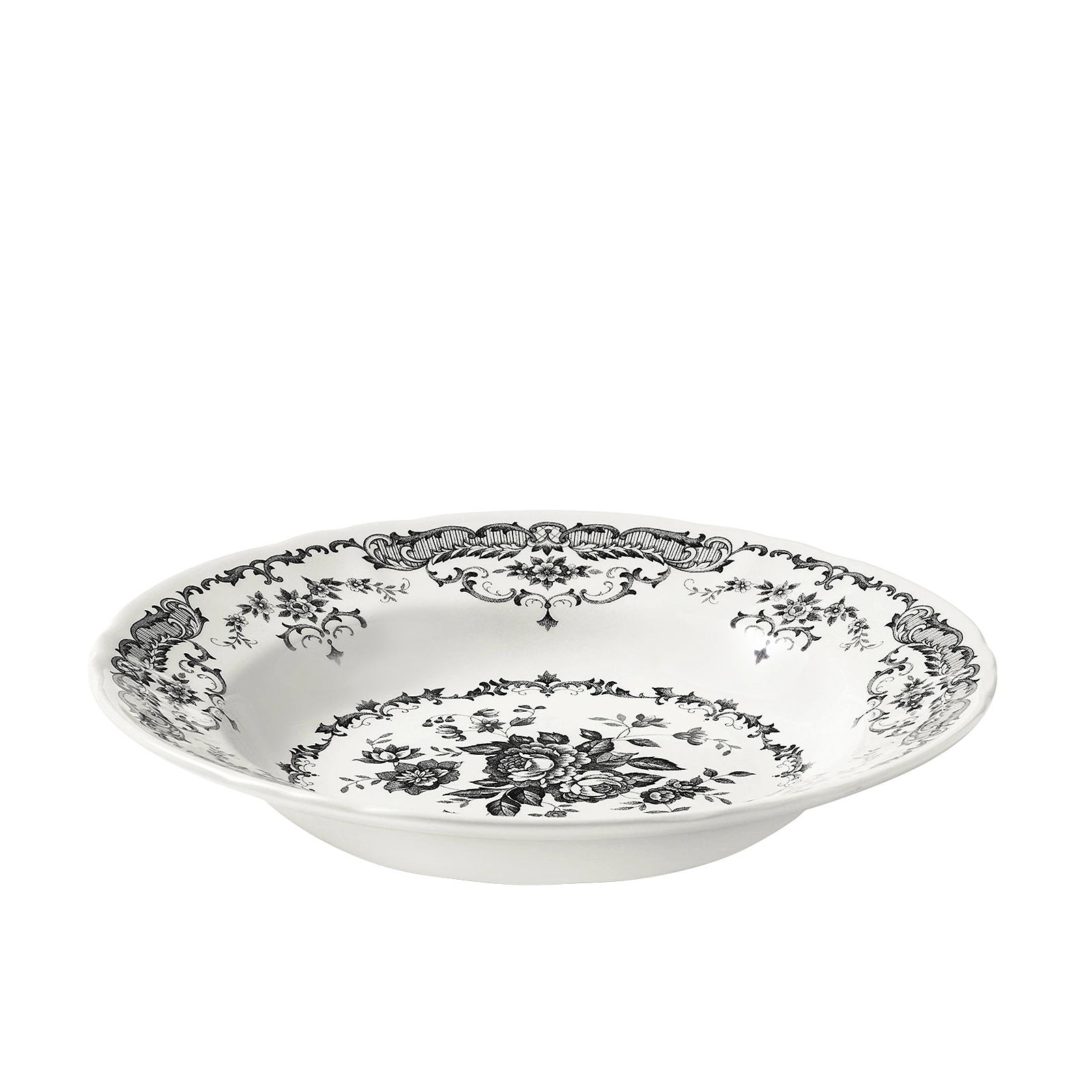 Суповая тарелка Rose Black, 23,5 см