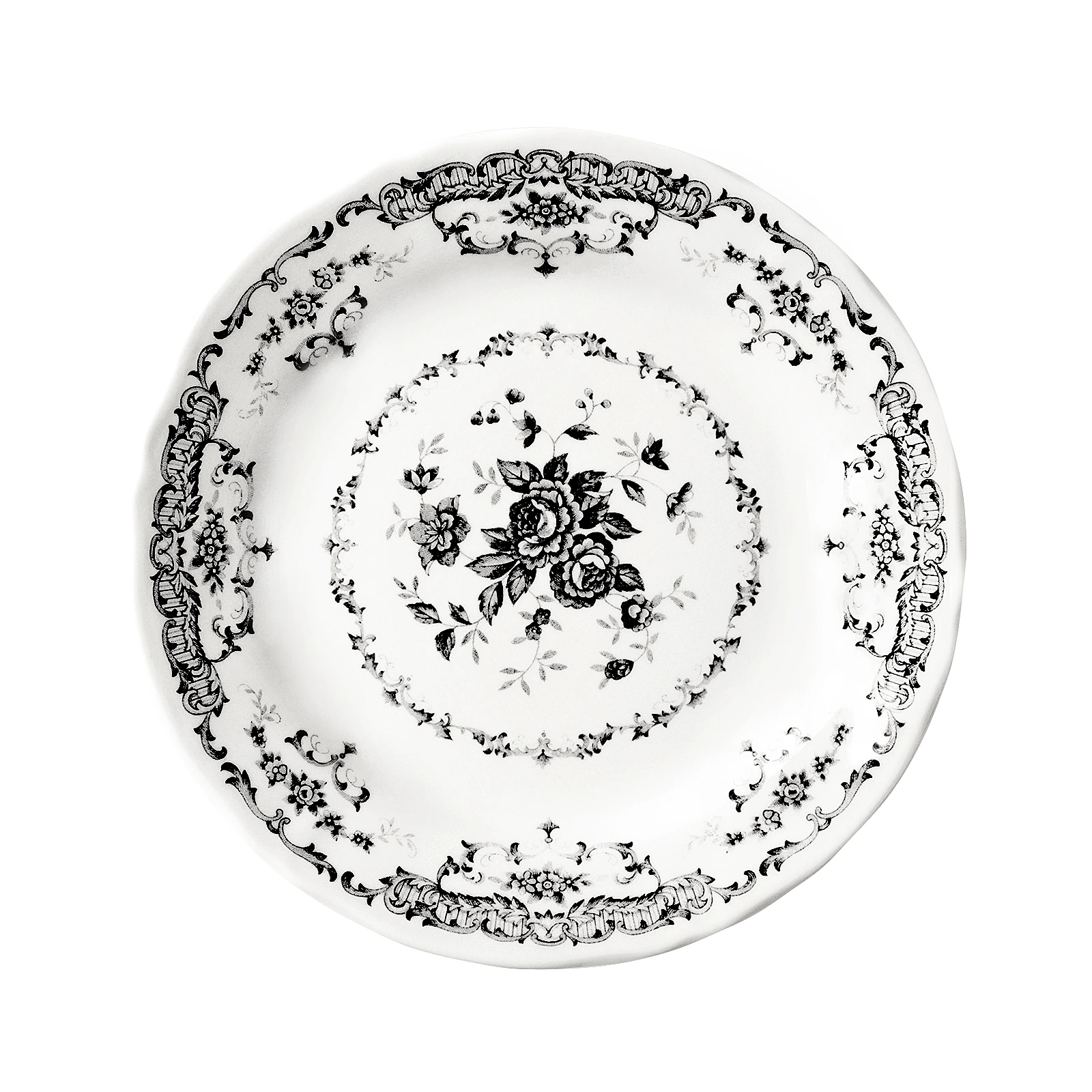 Закусочная тарелка Rose Black, 20,5 см