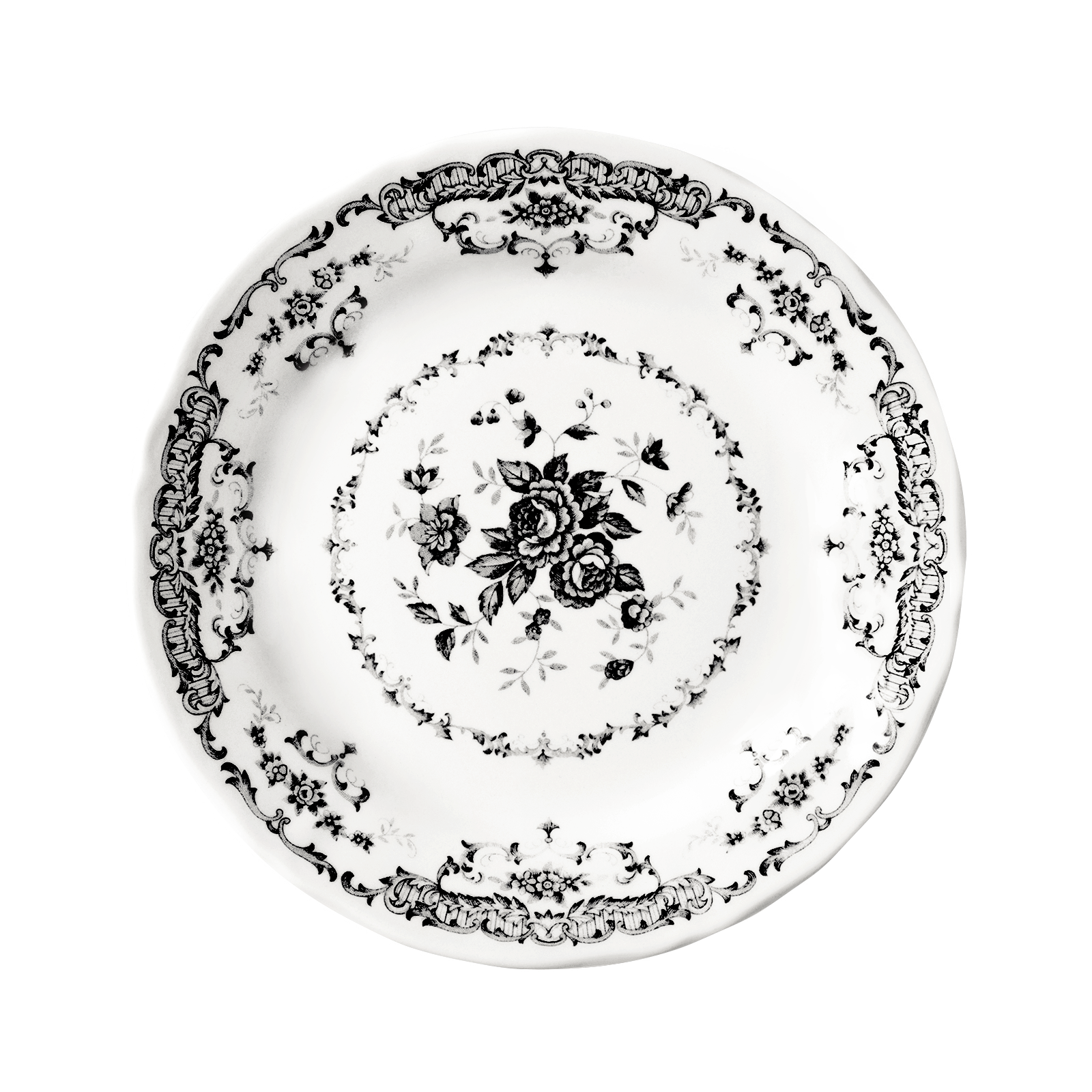Закусочная тарелка Rose Black, 20,5 см от Bitossi Home