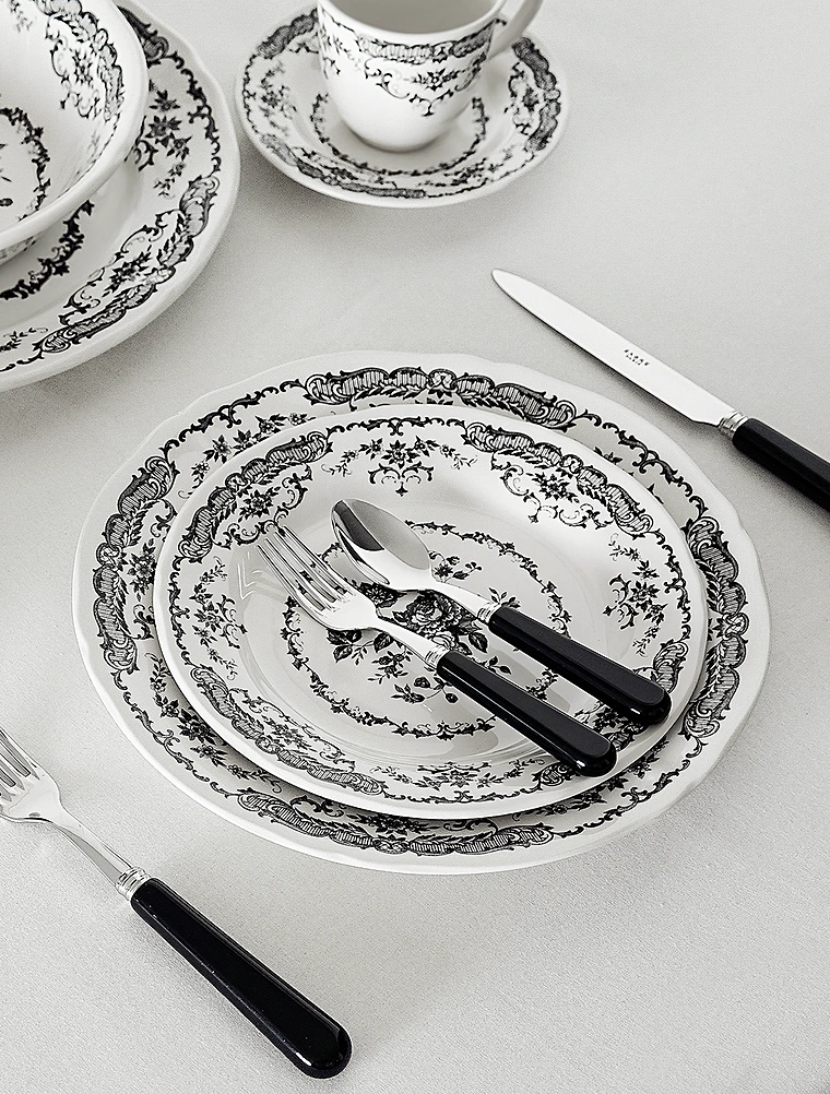 Закусочная тарелка Rose Black, 20,5 см от Bitossi Home