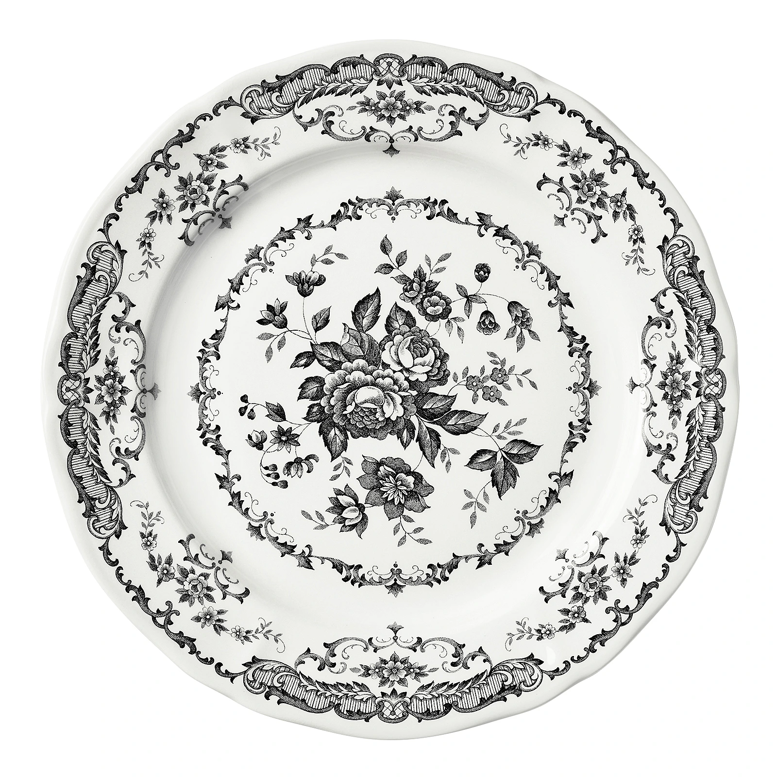 Плоское блюдо Rose Black, 31 см