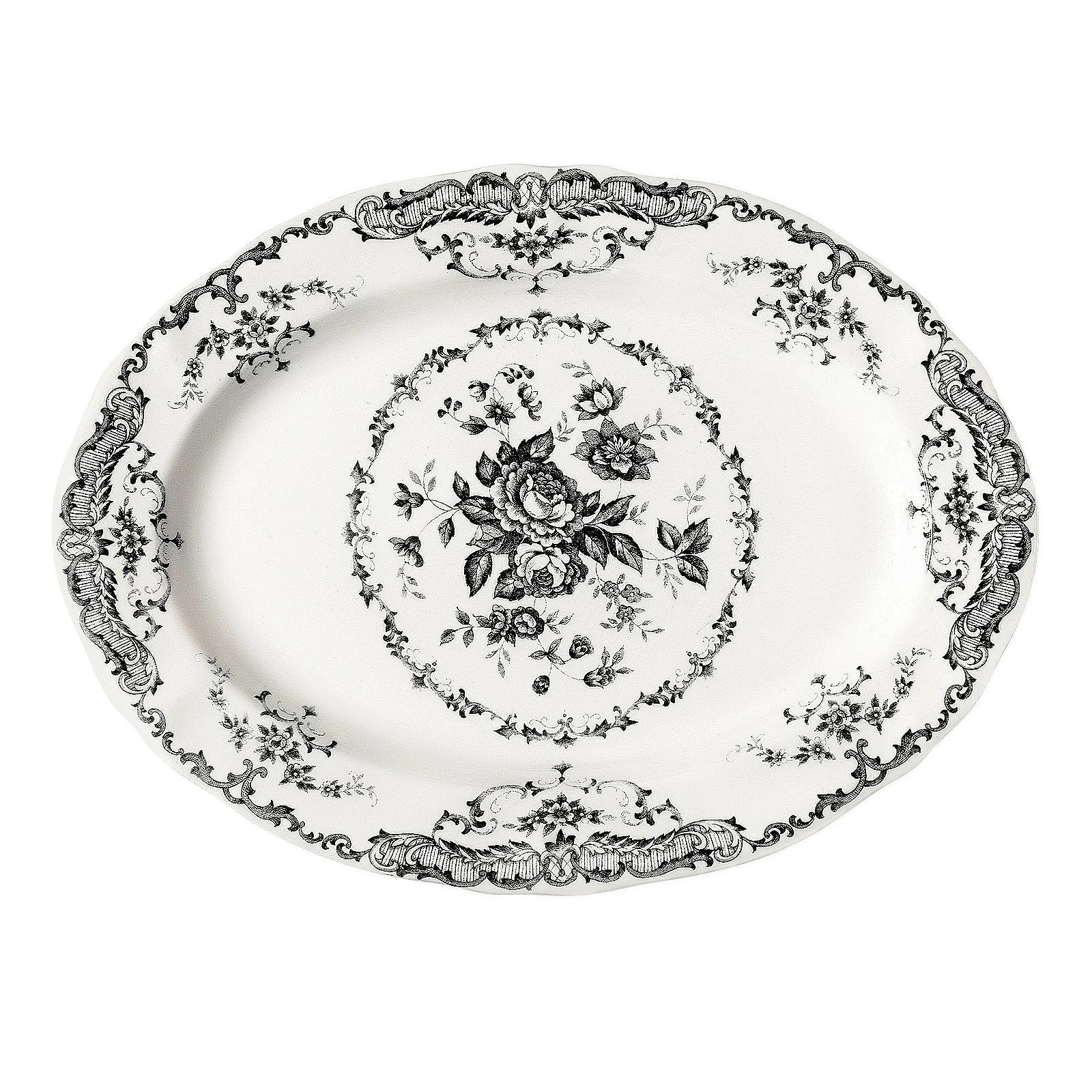 Плоское блюдо Rose Black, 30,5 см