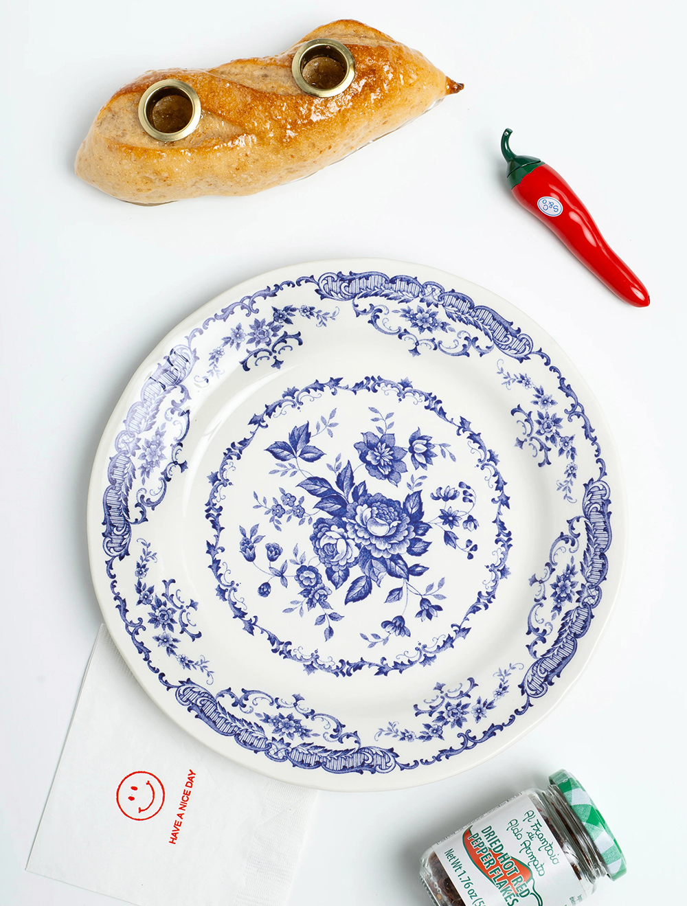 Обеденная тарелка Rose Blue, 26 см от Bitossi Home