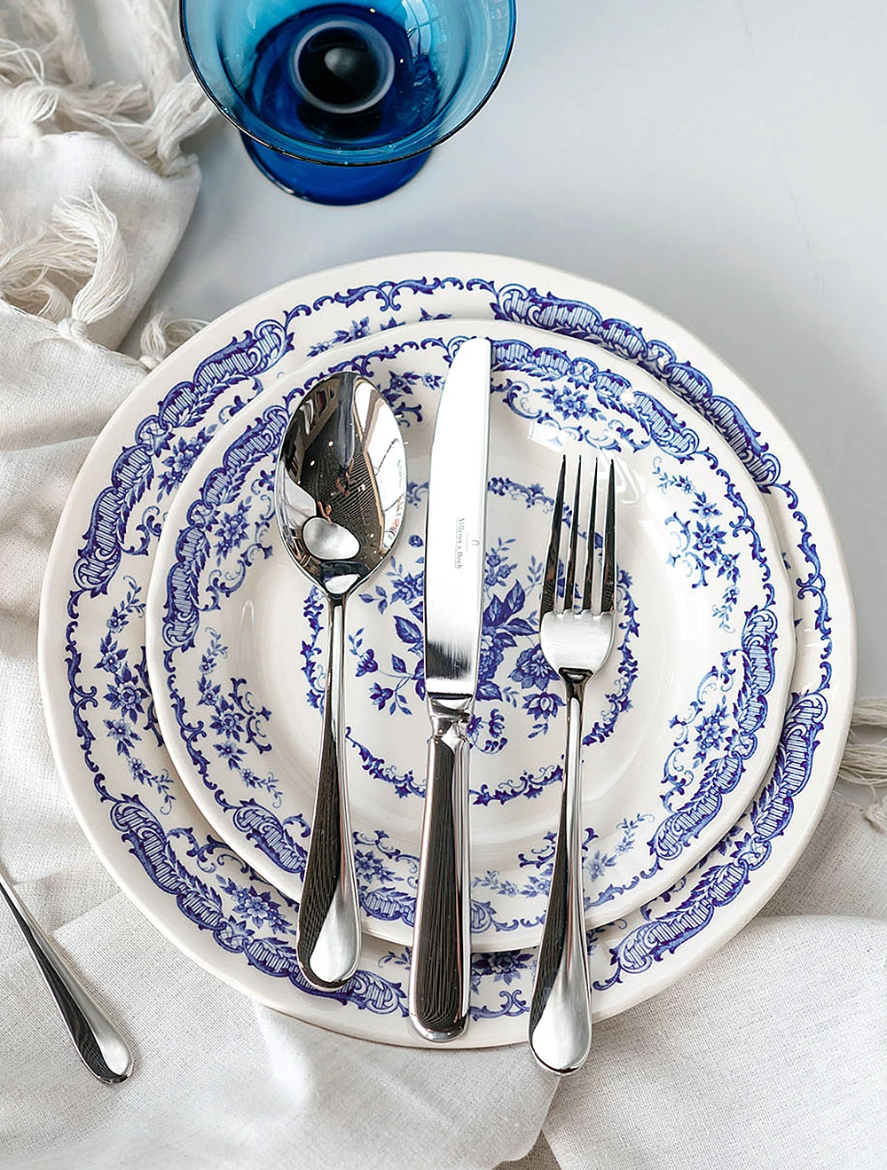 Обеденная тарелка Rose Blue, 26 см