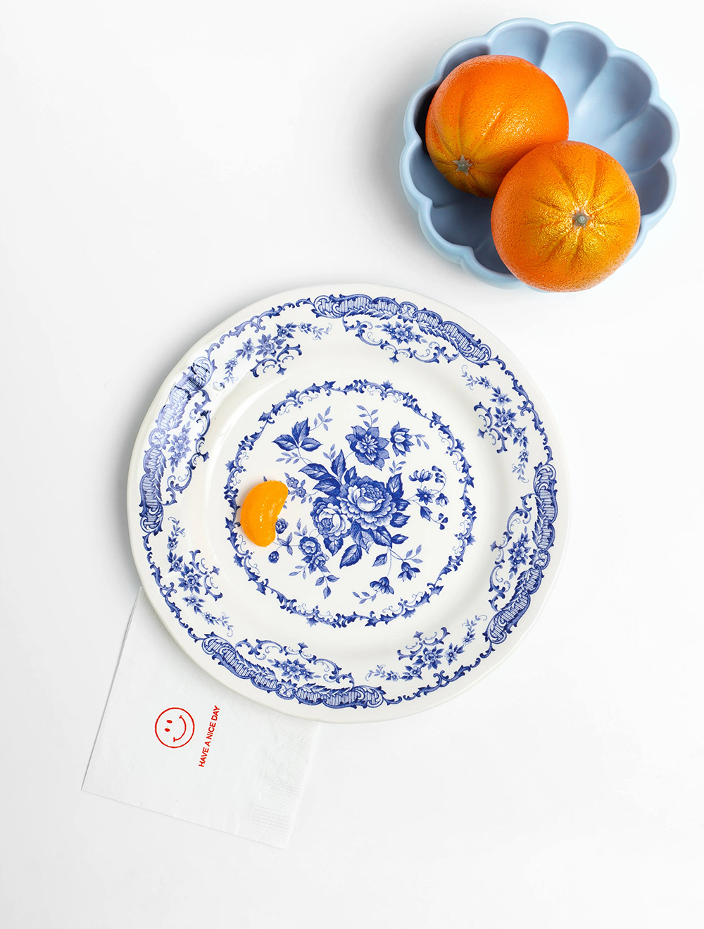 Закусочная тарелка Rose Blue, 20,5 см от Bitossi Home