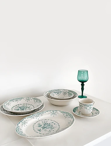 Суповая тарелка Rose Turquoise, 23,5 см