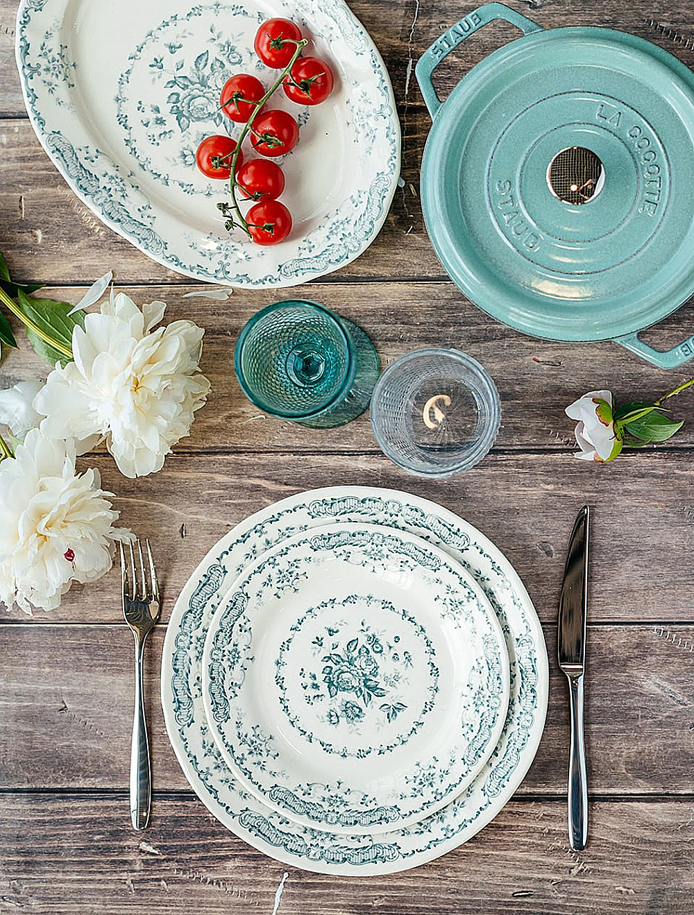 Закусочная тарелка Rose Turquoise, 20,5 см