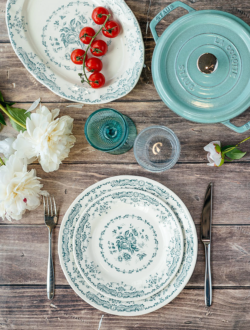 Закусочная тарелка Rose Turquoise, 20,5 см от Bitossi Home