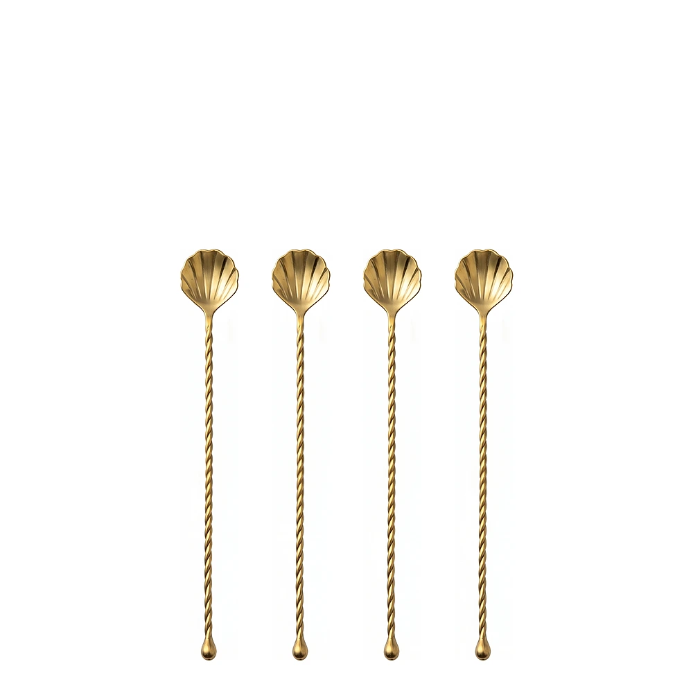 Набор из 4 чайных ложек Sea Shell, 10 см от Bitossi Home