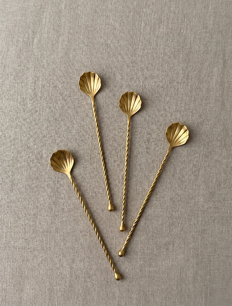 Набор из 4 чайных ложек Sea Shell, 10 см от Bitossi Home