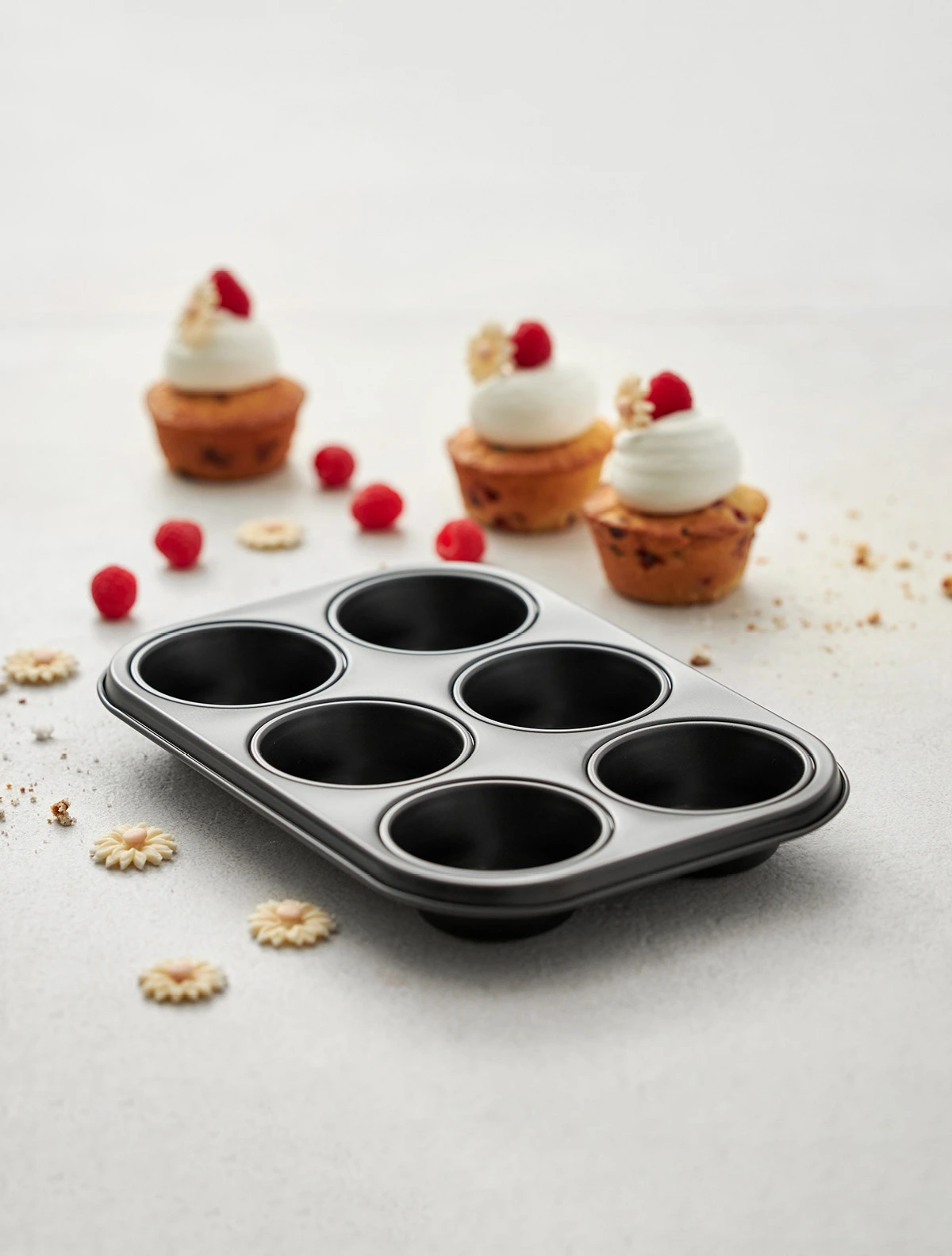 Форма для выпечки кексов Cookies & Muffins, 6 ячеек, 27х18,5 см