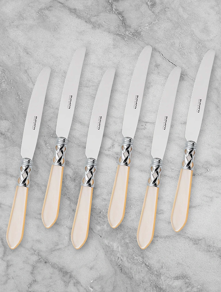 Набор из 6 десертных ножей Aladdin Ivory, 17,5 см от Casa Bugatti
