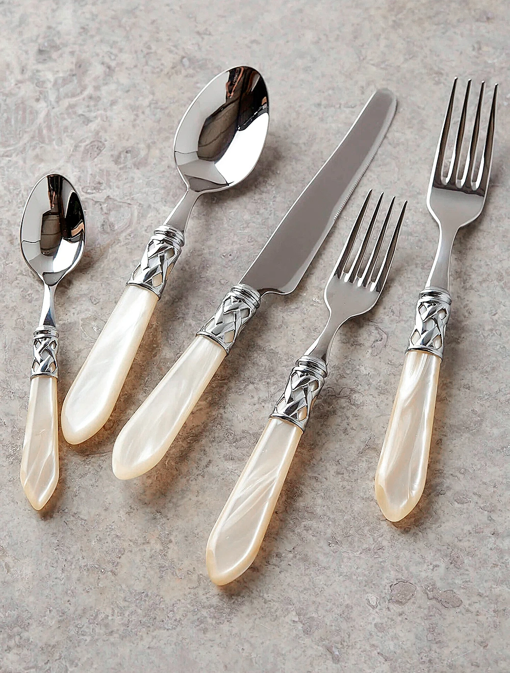Набор столовых приборов Aladdin Ivory на 12 персон, 75 пр.