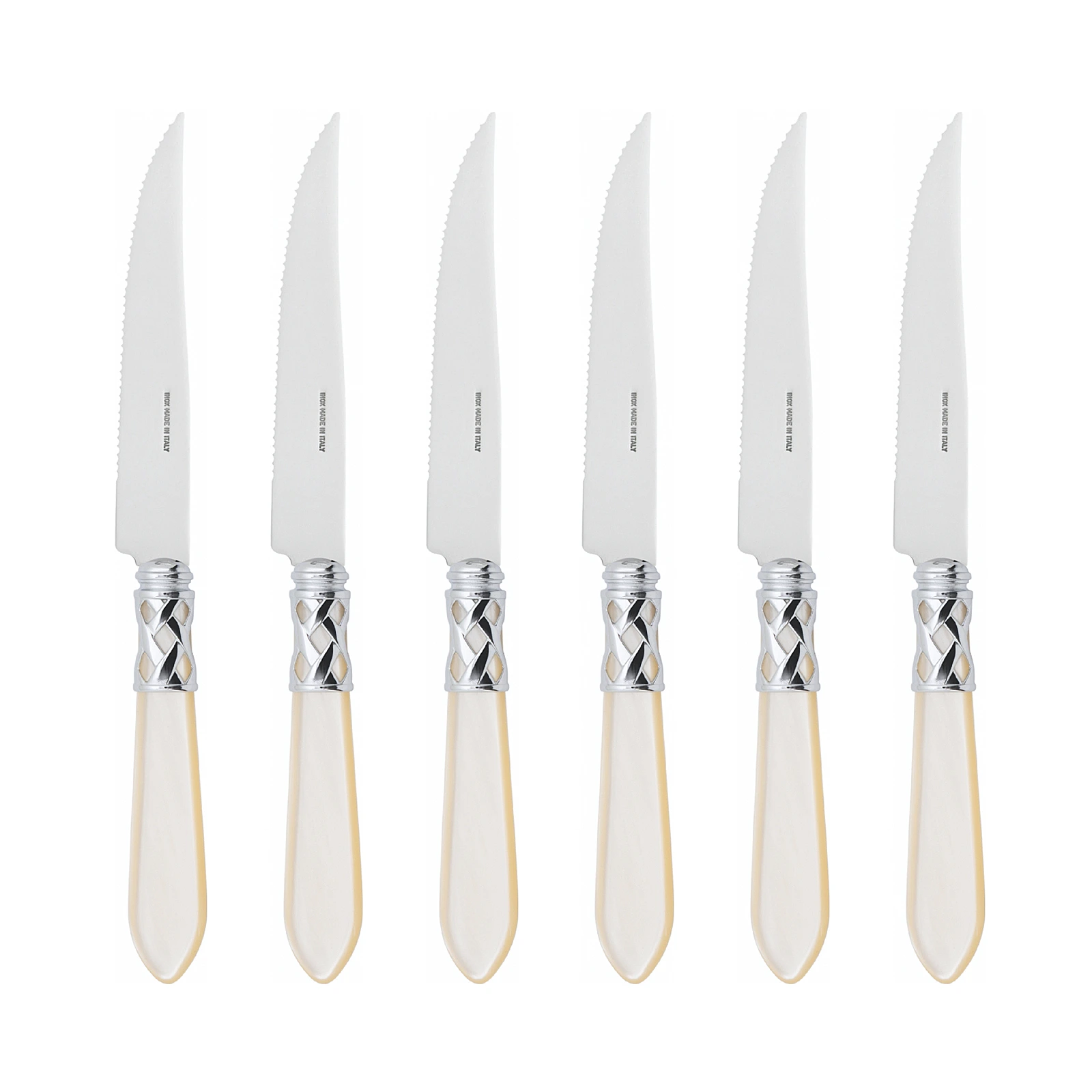 Набор из 6 ножей для стейка Aladdin Ivory, 22,5 см