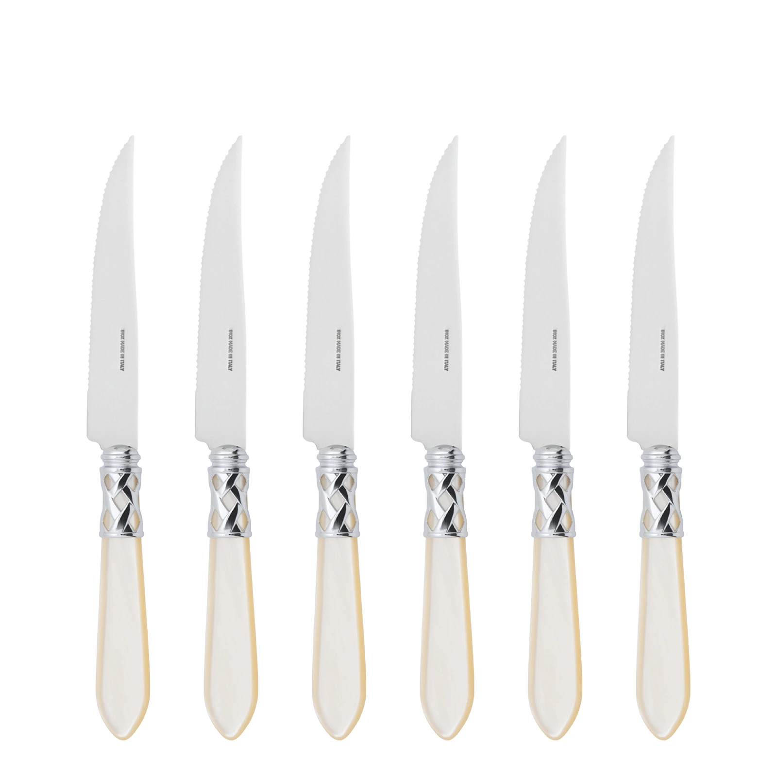 Набор из 6 ножей для стейка Aladdin Ivory, 22,5 см