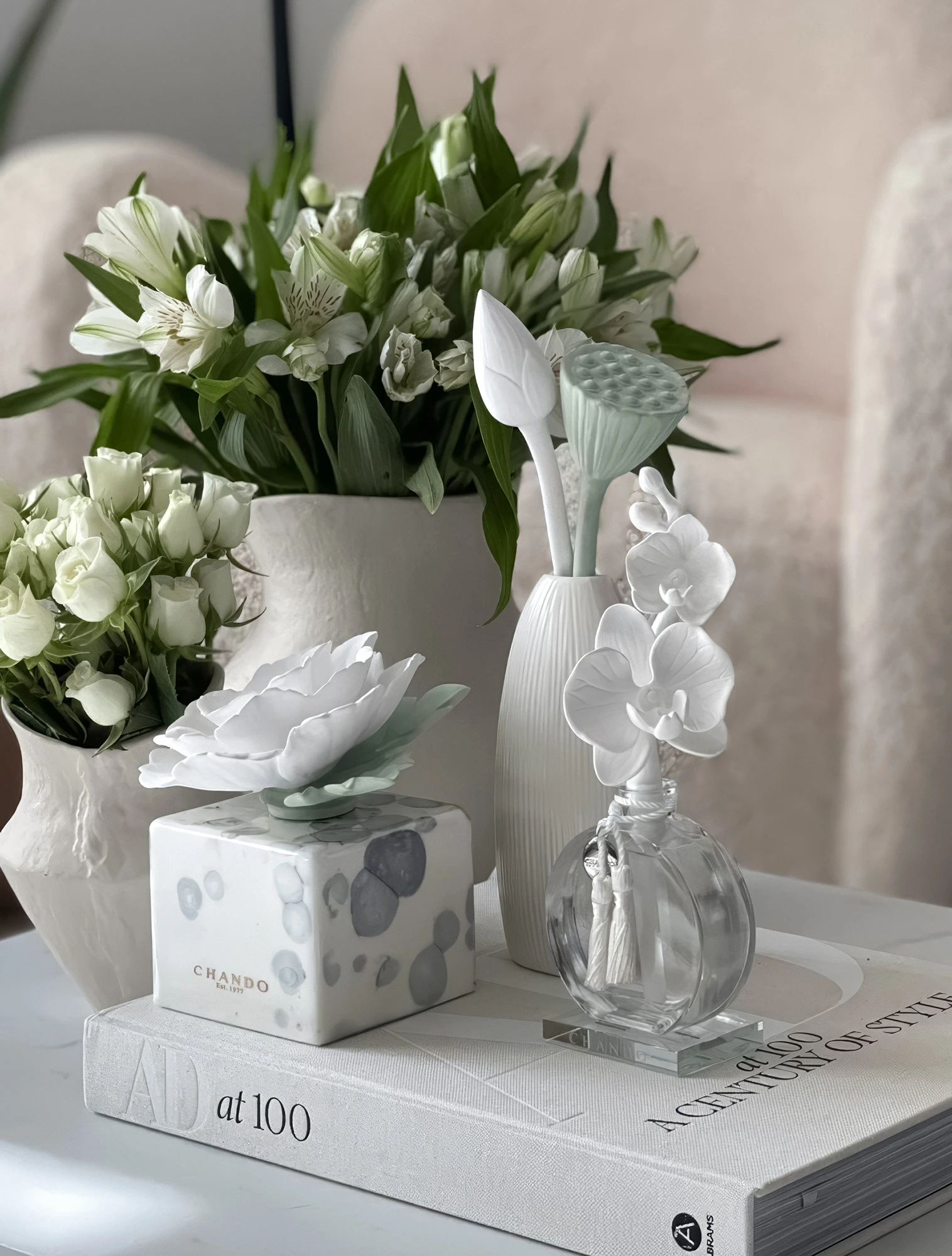 Ароматический диффузор Marble White Peony, 200 мл