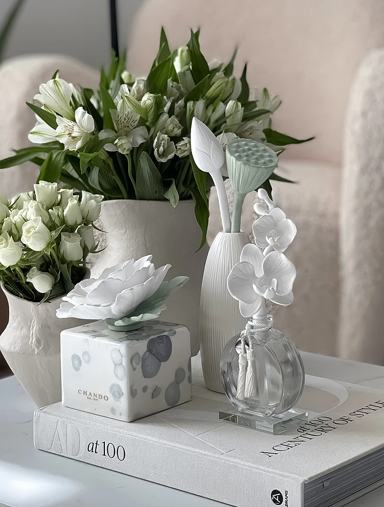 Ароматический диффузор Marble White Peony, 200 мл от Chando