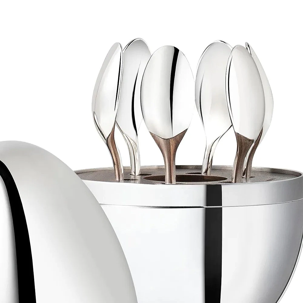 Набор из 6 кофейных ложек Mood Silver, 10 см