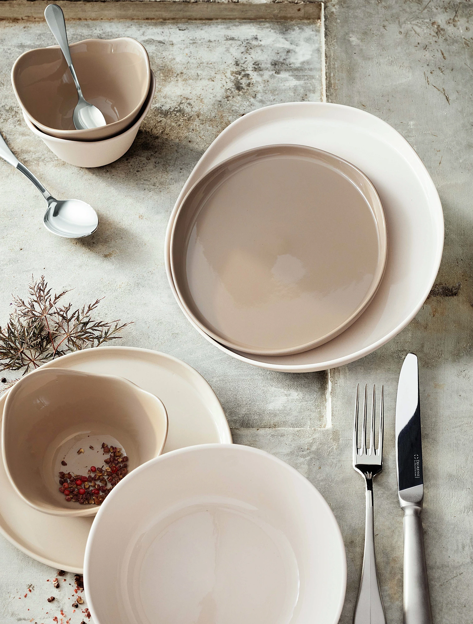 Закусочная тарелка Brume Taupe, 20 см