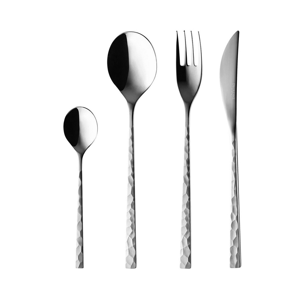 Набор столовых приборов Fuse Hammered на 6 персон, 24 пр. от Degrenne