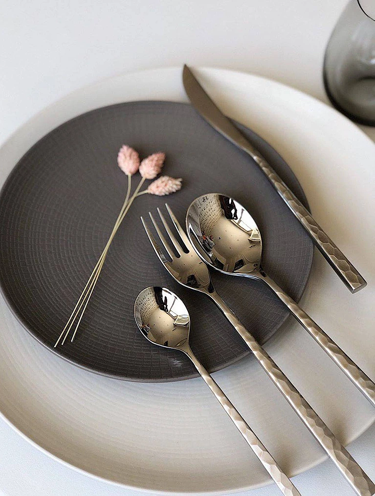 Набор столовых приборов Fuse Hammered на 6 персон, 24 пр. от Degrenne