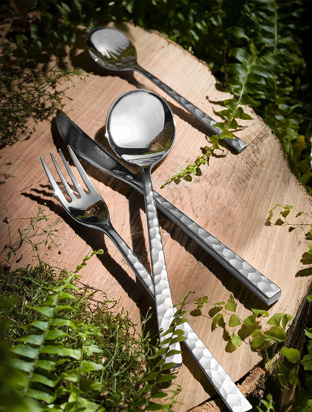 Набор столовых приборов Fuse Hammered на 12 персон, 50 пр.