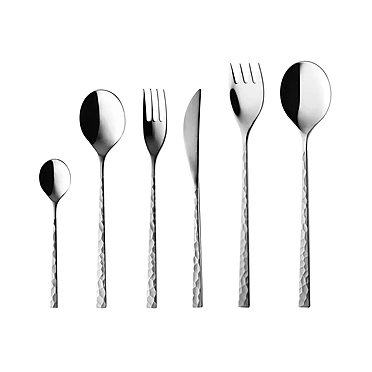 Набор столовых приборов Fuse Hammered на 12 персон, 50 пр.