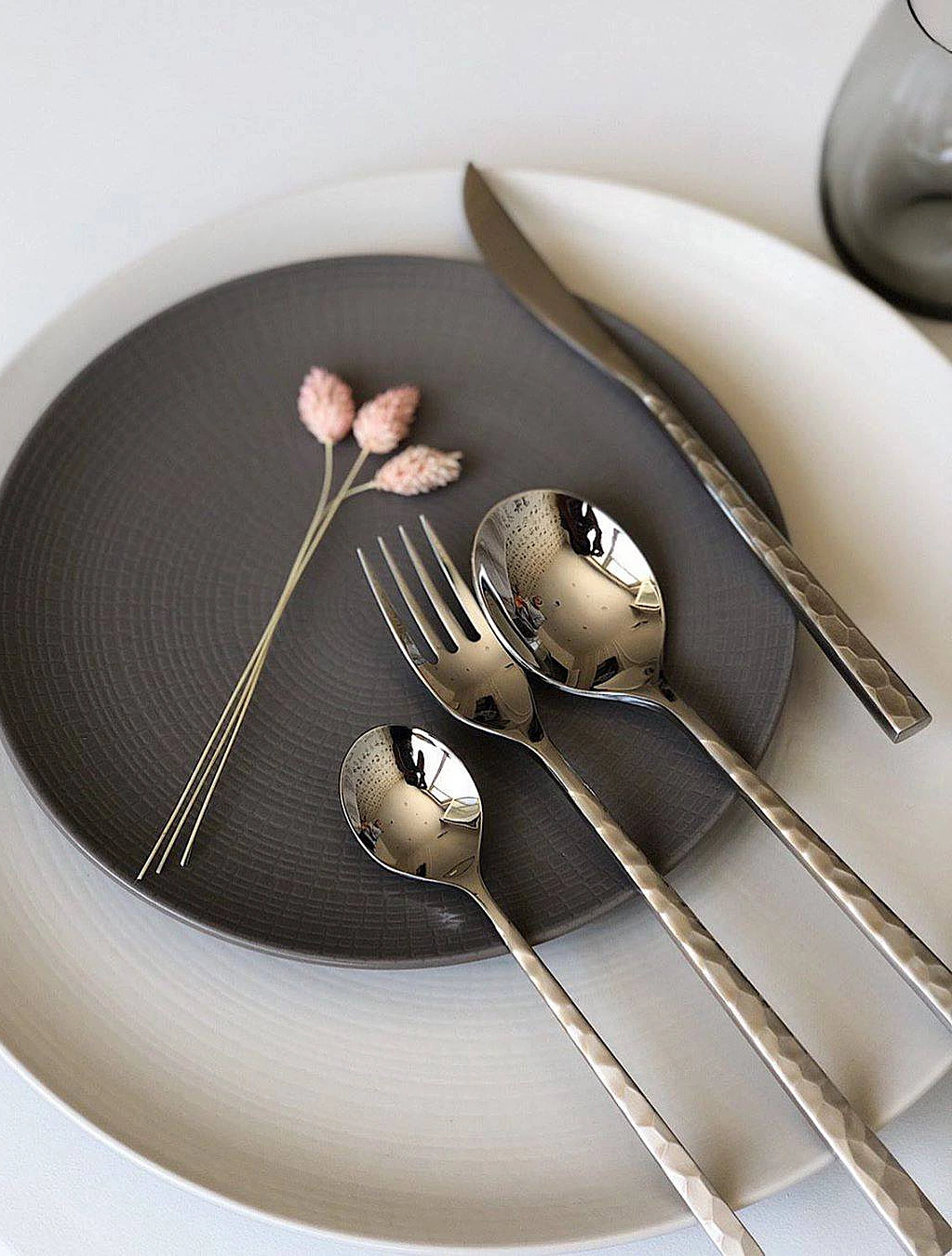 Набор столовых приборов Fuse Hammered на 12 персон, 50 пр.