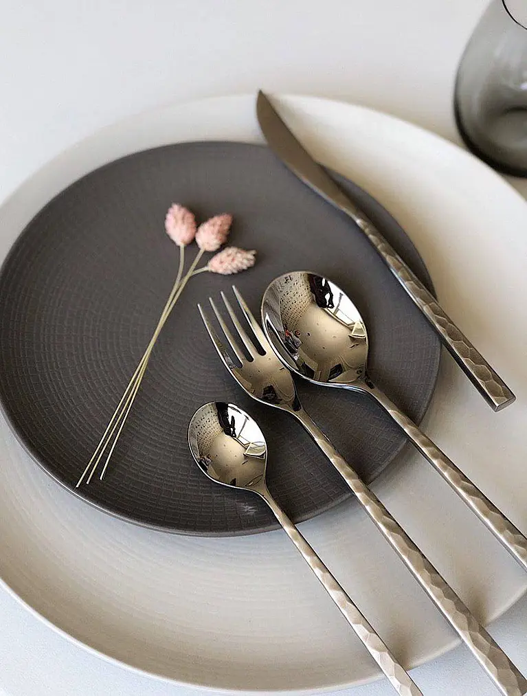 Набор столовых приборов Fuse Hammered на 12 персон, 50 пр. от Degrenne