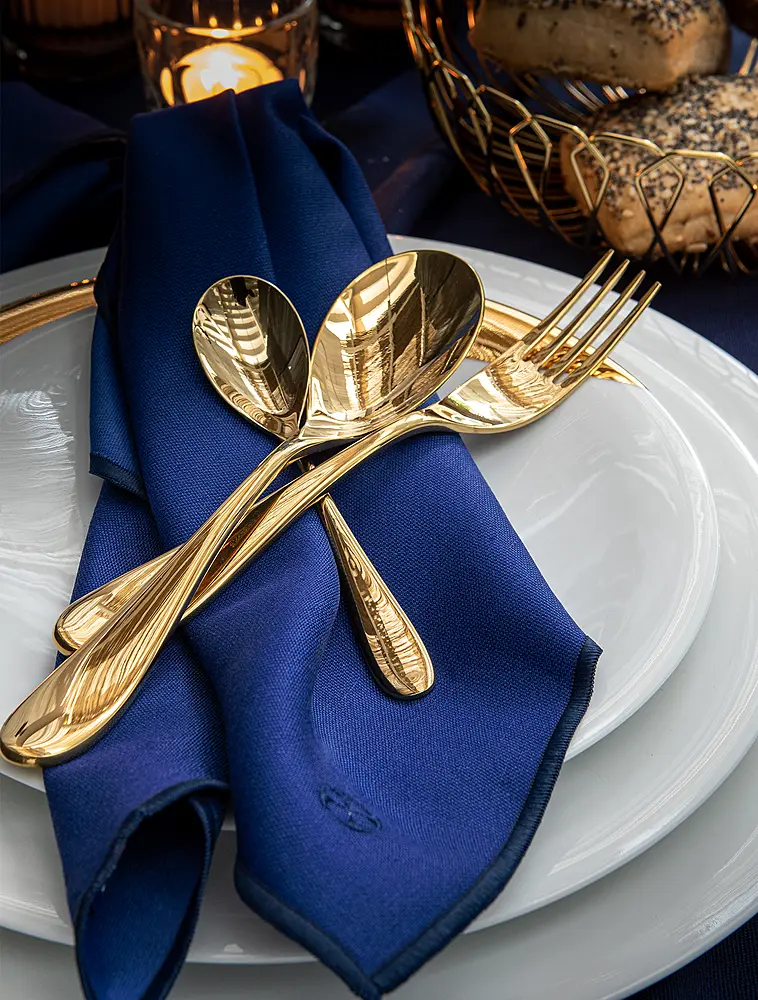 Набор столовых приборов Onde Gold на 6 персон, 24 пр. от Degrenne