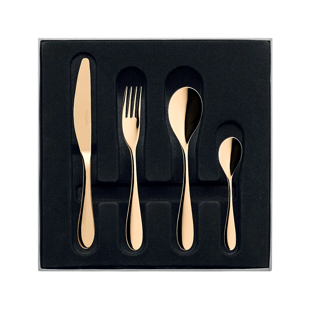 Набор столовых приборов Onde Gold на 6 персон, 24 пр. от Degrenne