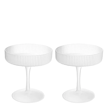 Набор из 2 бокалов для шампанского и мартини Ripple, 150 мл