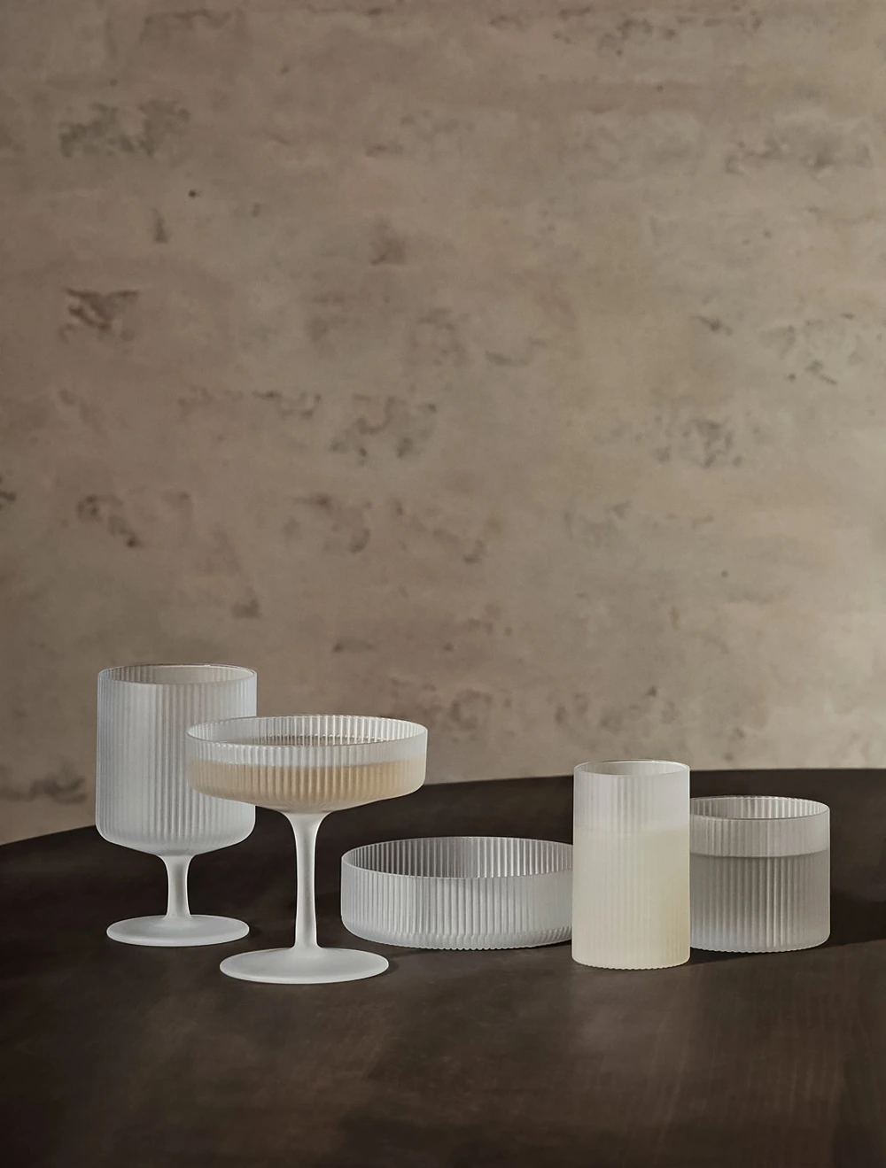 Набор из 2 бокалов для шампанского и мартини Ripple, 150 мл