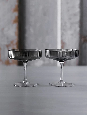 Набор из 2 бокалов для шампанского и мартини Ripple, 150 мл