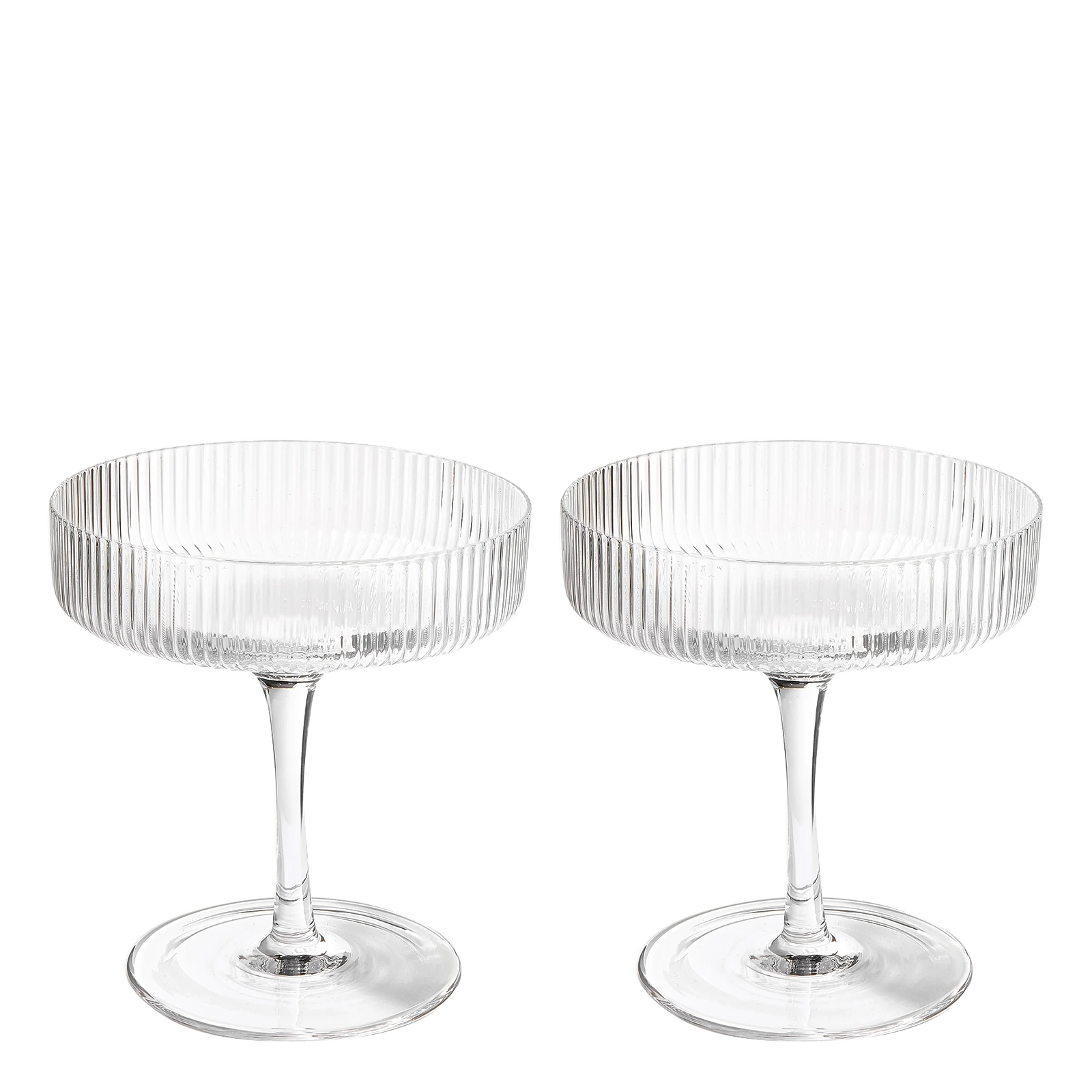 Набор из 2 бокалов для шампанского и мартини Ripple, 150 мл