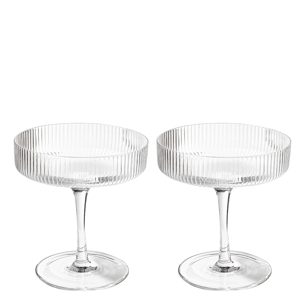 Набор из 2 бокалов для шампанского и мартини Ripple, 150 мл от Ferm Living