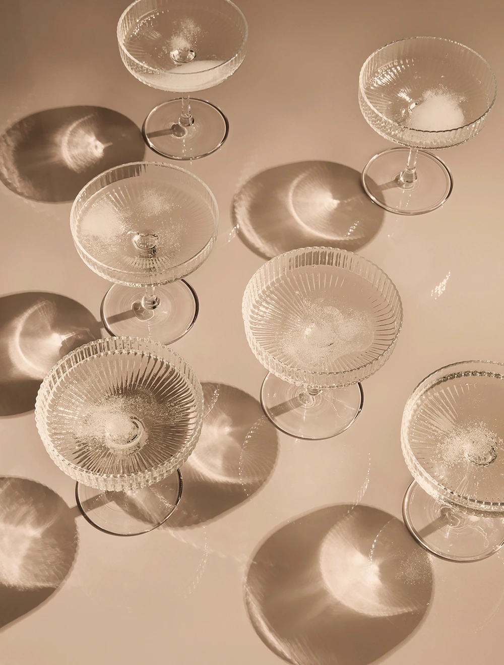 Набор из 2 бокалов для шампанского и мартини Ripple, 150 мл