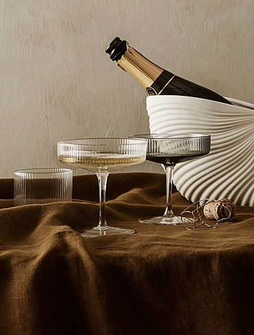 Набор из 2 бокалов для шампанского и мартини Ripple, 150 мл